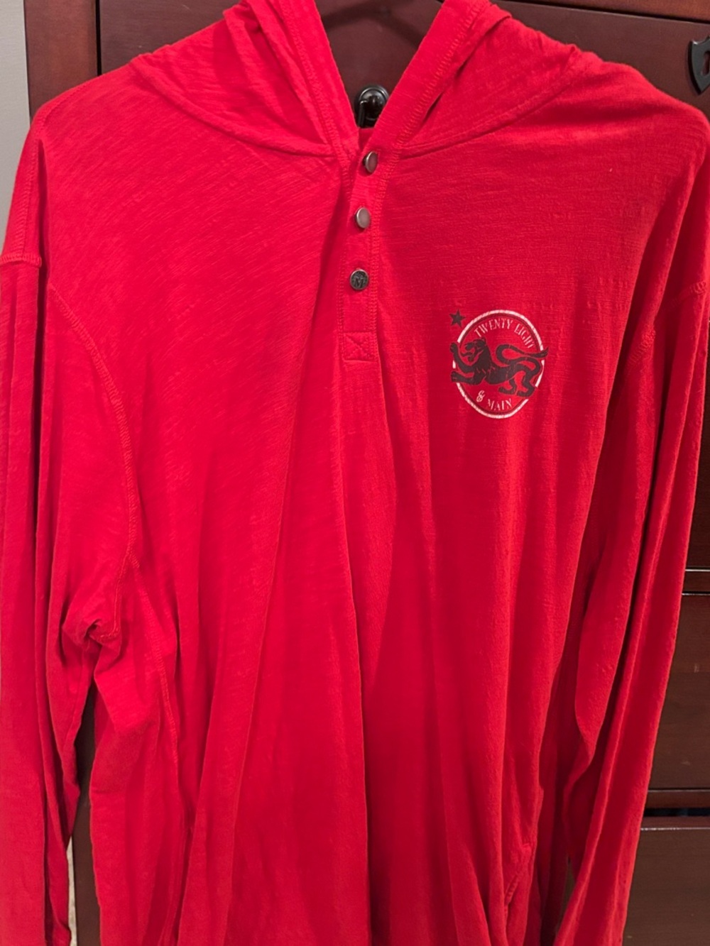 Disney Twenty Eight & Main Red Hooded Long-Sleeve T-Shirt